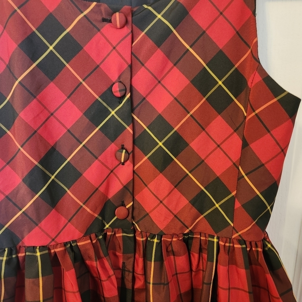 Ralph Lauren Girls Plaid Dress Size 16 - Picture 4 of 10